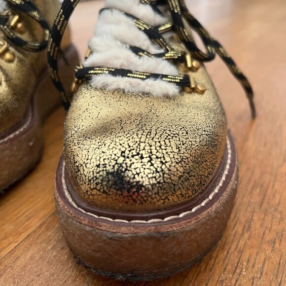 J.Crew Glitter Metallic Winter Boots • Faux Fur Lined • Size 7 - Picture 4 of 14